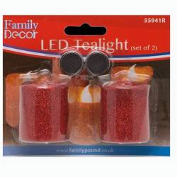 Lumanare Led rosie Family Decor 55941R set 2 bucati Lumanare Led rosie Family Decor 55941R set 2 bucati