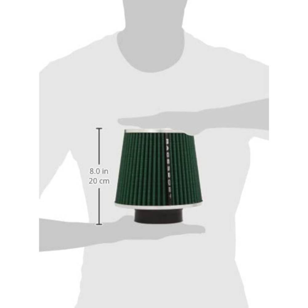 Filtru aer sport verde cu capac si 4 adaptori AIRGRIN RaceSport