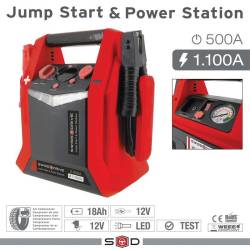 Jump starter robot pornire 12V, cu compresor, lanterna si priza 12V, 18Ah 35EP004 SwissDrive