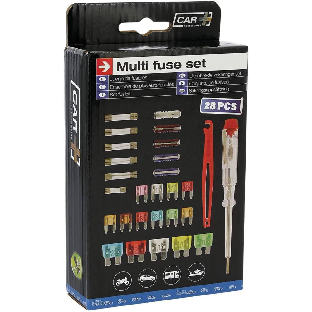 Set 28 sigurante plate mari si mici, creion tensiune FUS0028 Car+