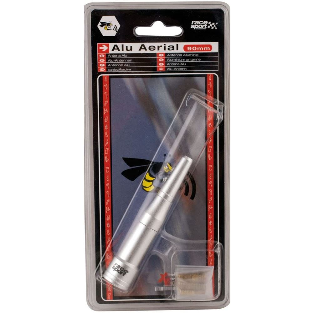 Tija antena 90mm cu 2 adaptori (5+6mm) Aluminiu Bullet AluAerial RaceSport 4008022 Sumex