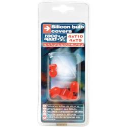Set mansoane siliconice rosii pentru becuri 4xT10, 4xT5, SILCO30 RaceSport 