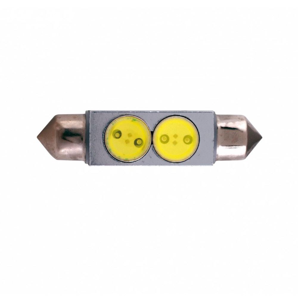 Set 2 becuri sofit 41mm LED 12V C5W, 1W, 7000k, RaceSport LIT18BN Sumex