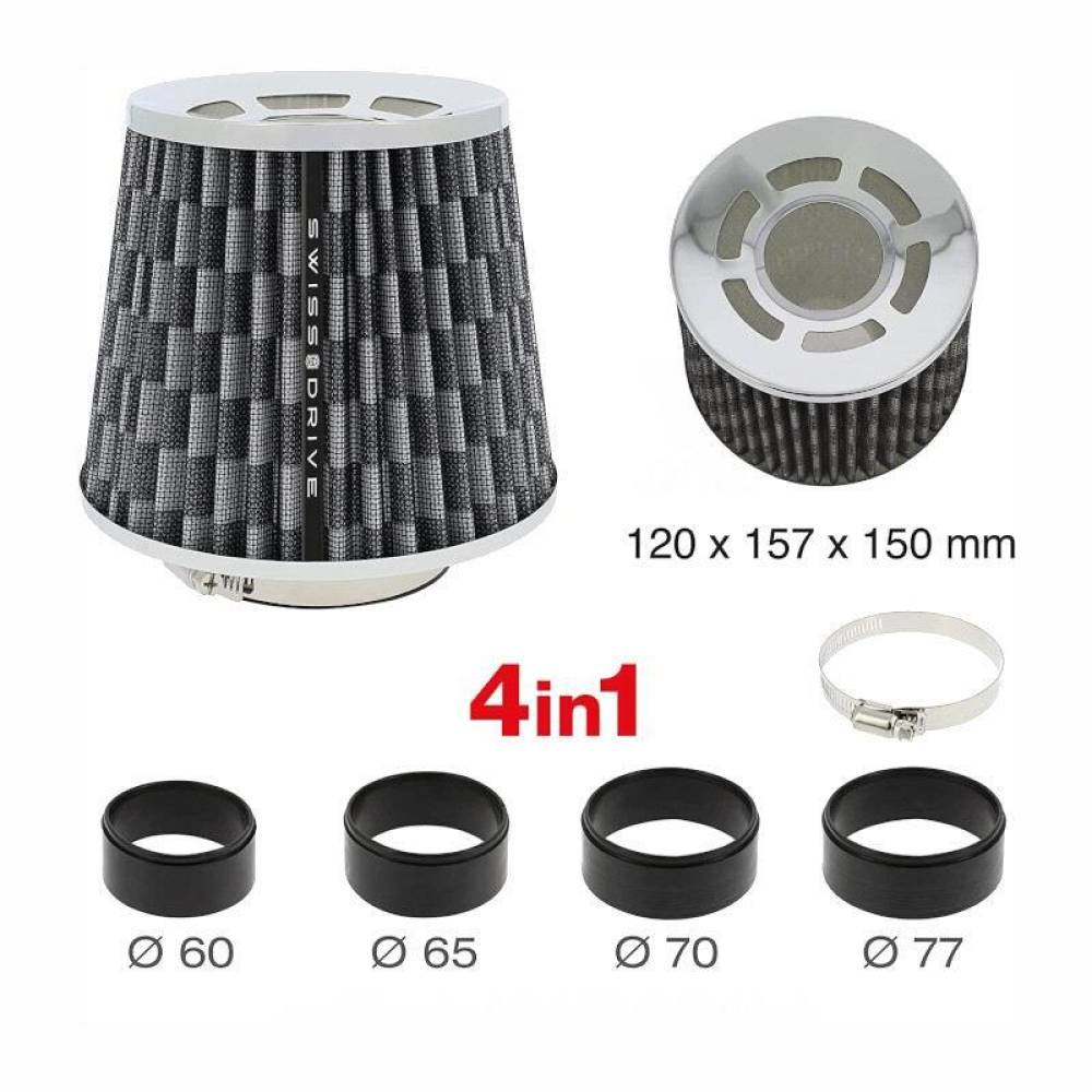Filtru aer sport carbon cu 4 adaptori AIRFLAG AFFLGBK SwissDrive