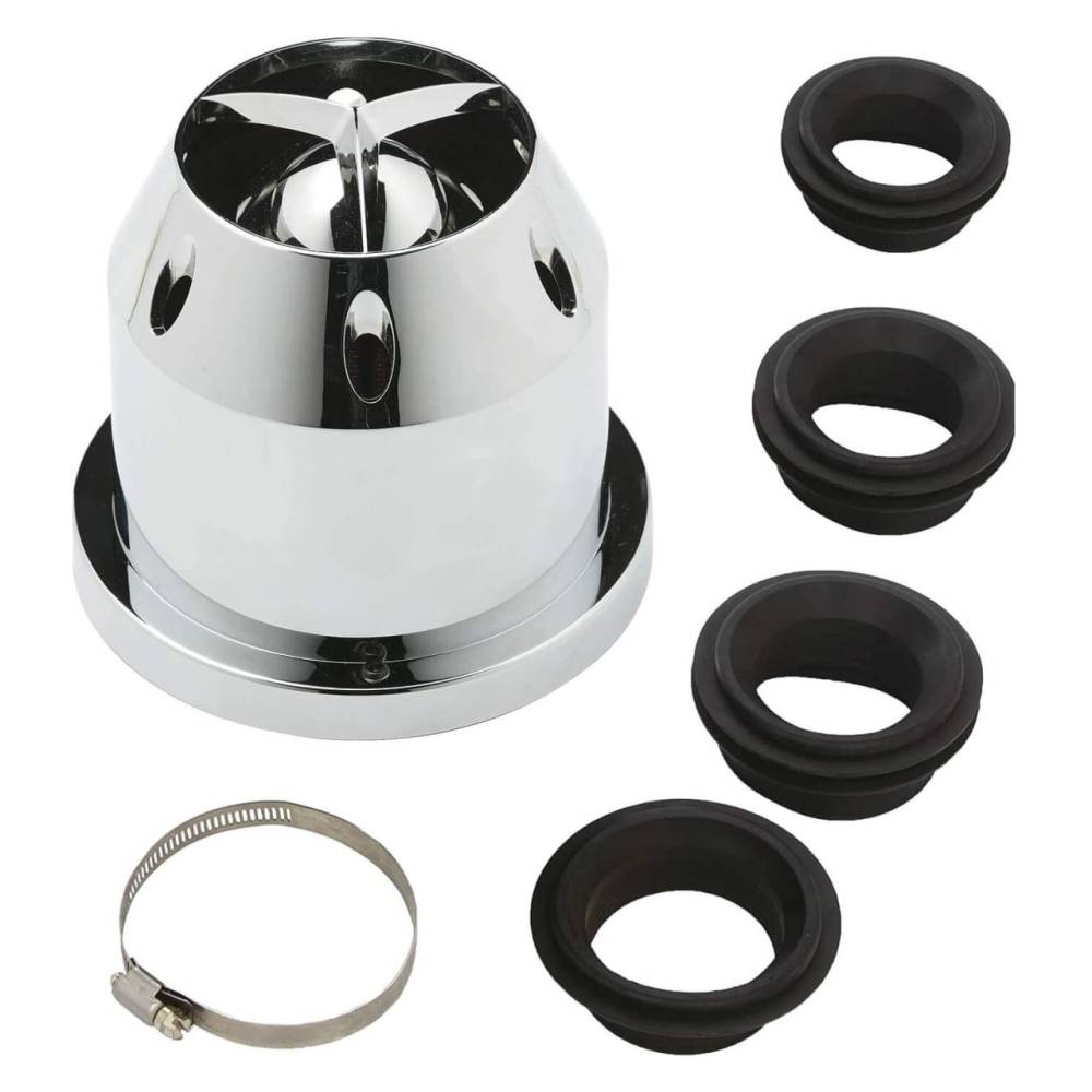 Filtru aer sport cromat cu 4 adaptori AIRCHRM RaceSport