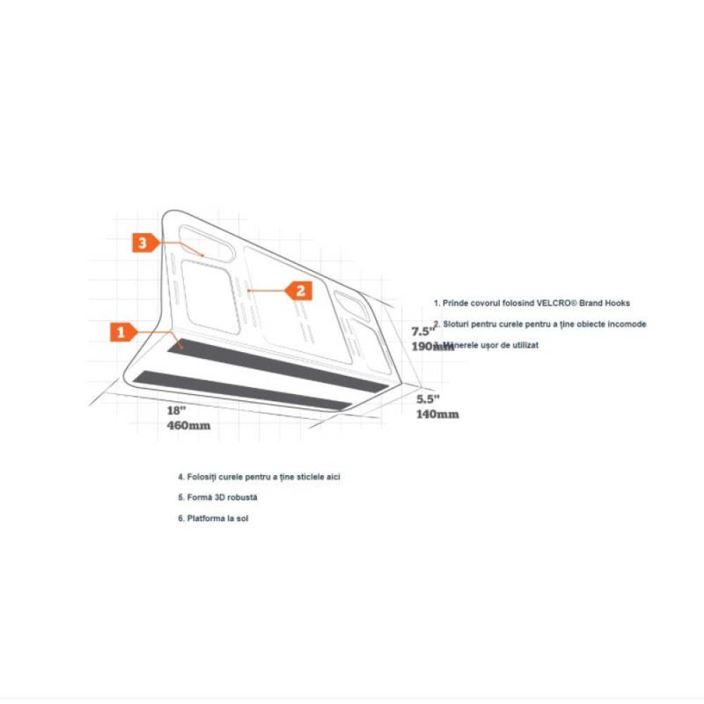 Organizator portbagaj pentru fixare bagaje, 34cm Orange, Stayhold SH001FR