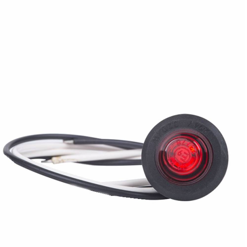 Lampa gabarit fi28, cu LED, incastrabila concava pentru Bullbar, rosie LD2633 Horpol