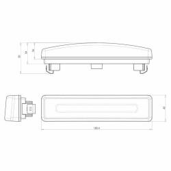 Lampa gabarit 180x43 alba, cu LED NEON, cu cablu, fara mufa, W19ON 1349 Was Lampa gabarit 180x43 alba, cu LED NEON, cu cablu, fara mufa, W19ON 1349 Was