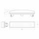 Lampa gabarit 180x43 alba, cu LED NEON, cu cablu, fara mufa, W19ON 1349 Was