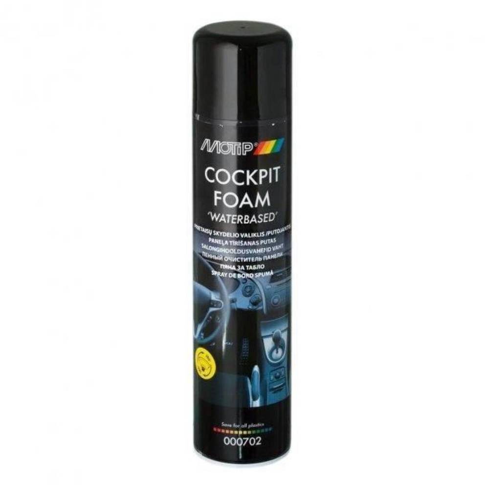 Spray cu spuma pentru curatat bord 600ml MOTIP Black Line Cockpit Foam 000702 Spray cu spuma pentru curatat bord 600ml MOTIP Black Line Cockpit Foam 000702