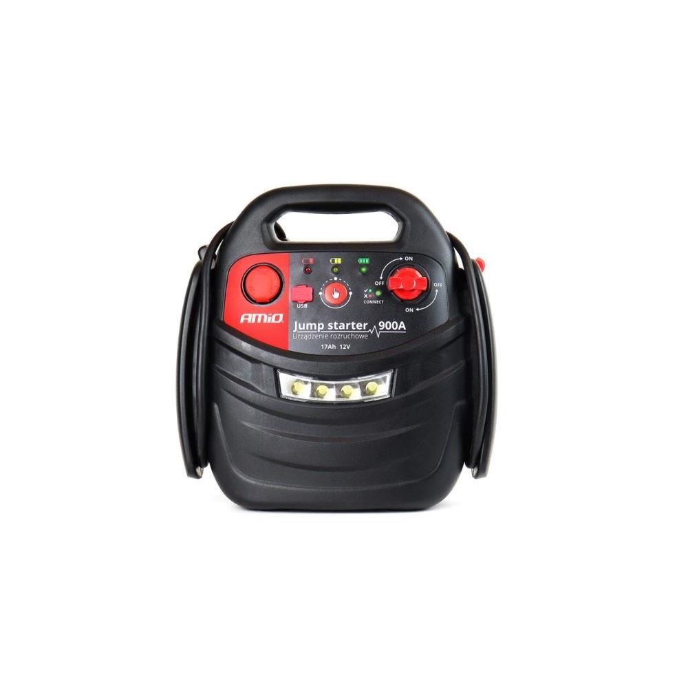 Robot pornire cu compresor, jump starter 17Ah 900A 4 in1, lanterna, USB, priza 12V 02523 Amio