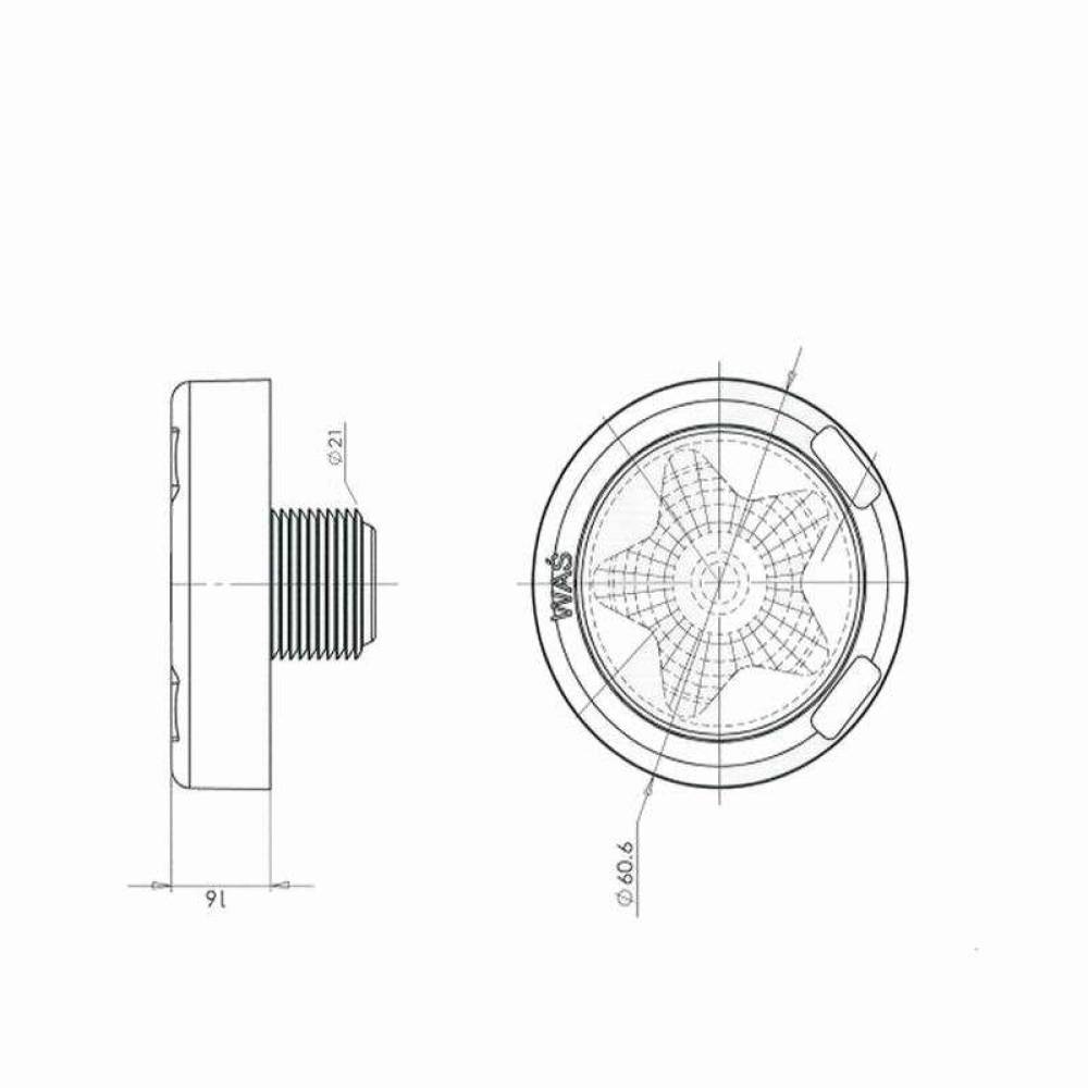 Lampa gabarit fi65, cu LED, incastrabila, alba W79 Star 896 Was