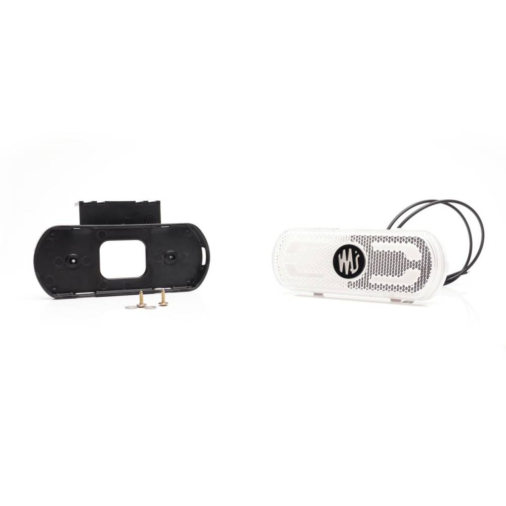 Lampa gabarit 134x53(71) cu suport, 20 LED-uri, alba, cu proiectare lumina la sol, W240 1600 Was