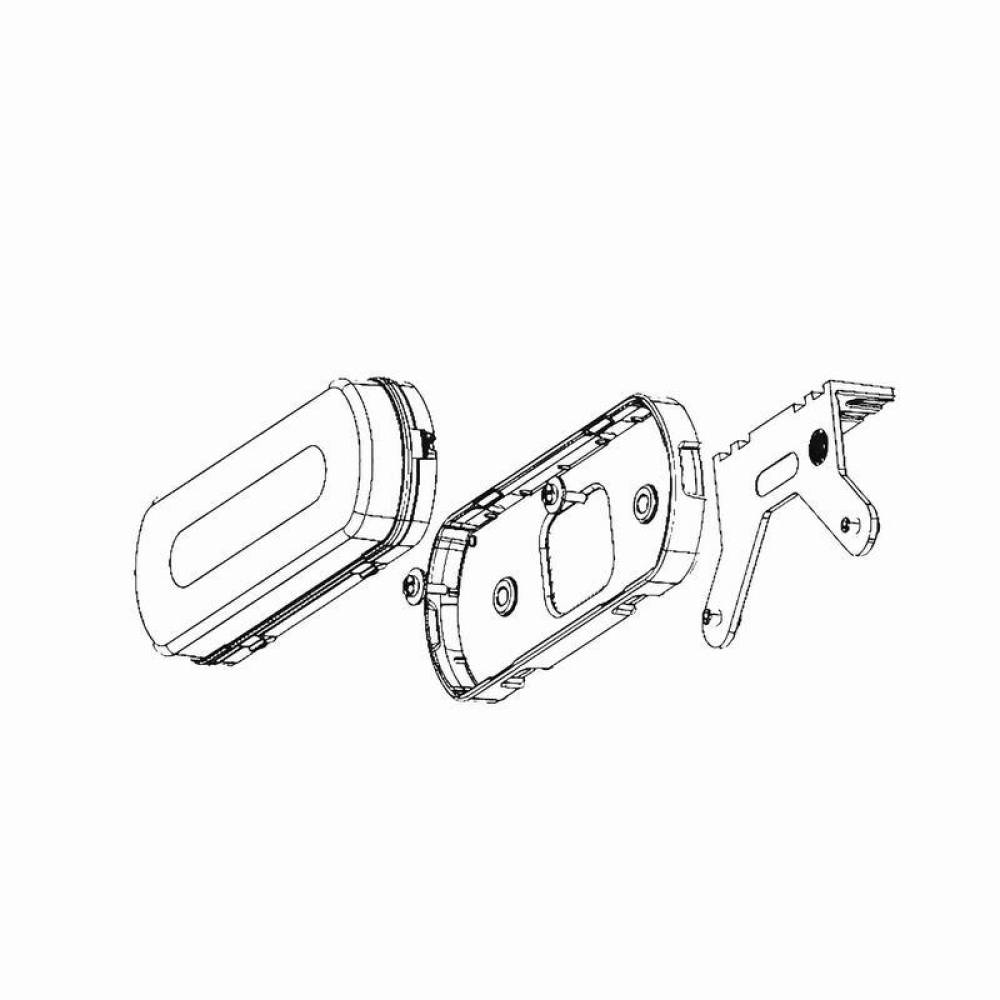 Lampa gabarit 134x53(71) cu suport, 20 LED-uri, alba, cu proiectare lumina la sol, W240 1600 Was
