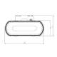 Lampa gabarit 134x53(71) cu suport, 20 LED-uri, galbena, cu proiectare lumina la sol, W240 1598 Was