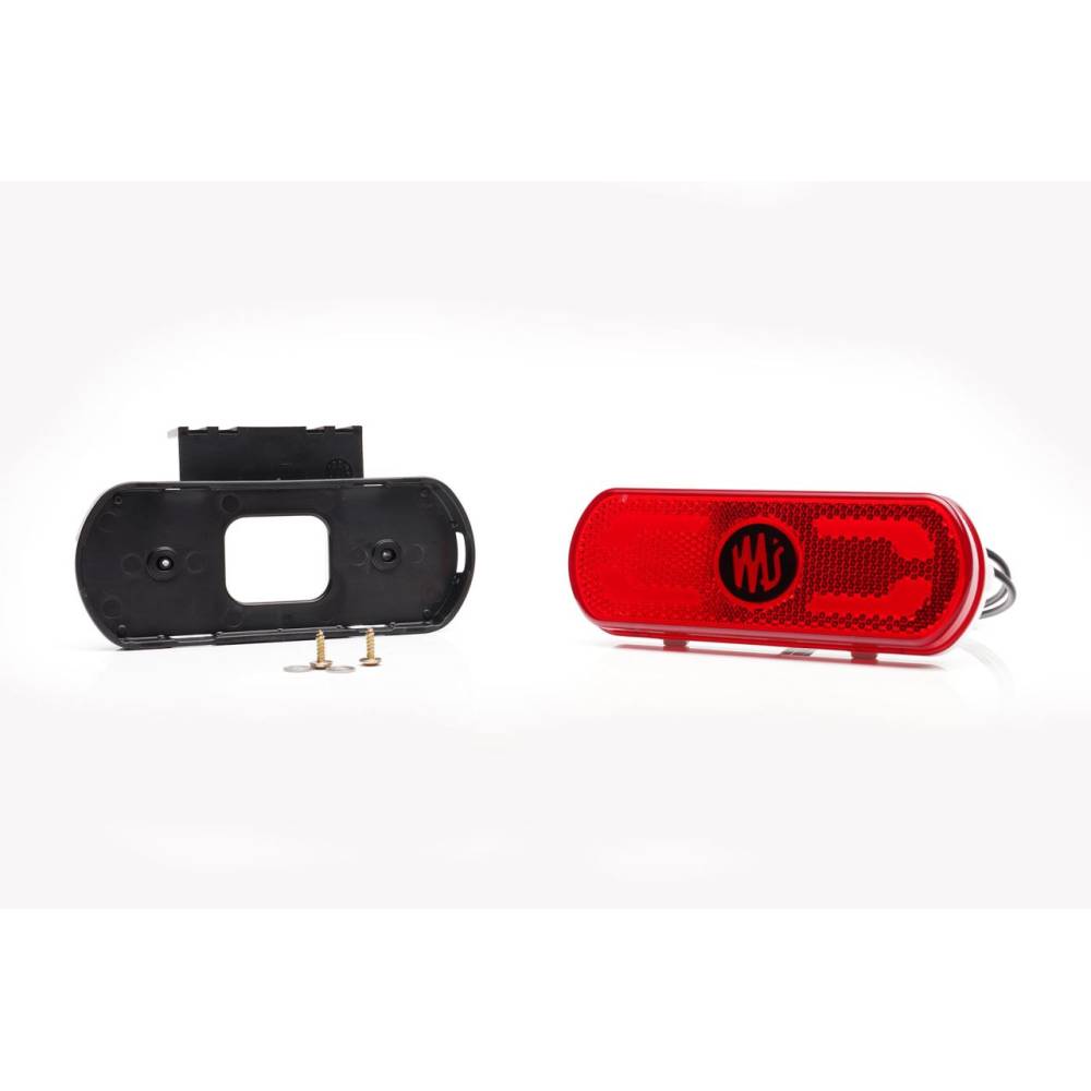 Lampa gabarit 134x53(71) cu suport, 20 LED-uri, rosie, cu proiectare lumina la sol, W240 1599 Was