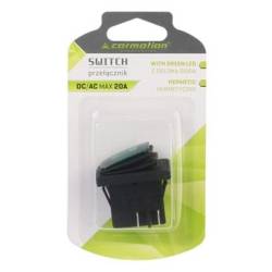 Intrerupator ON/OFF cu LED verde, ermetic Carmotion 86541 Intrerupator ON/OFF cu LED verde, ermetic Carmotion 86541