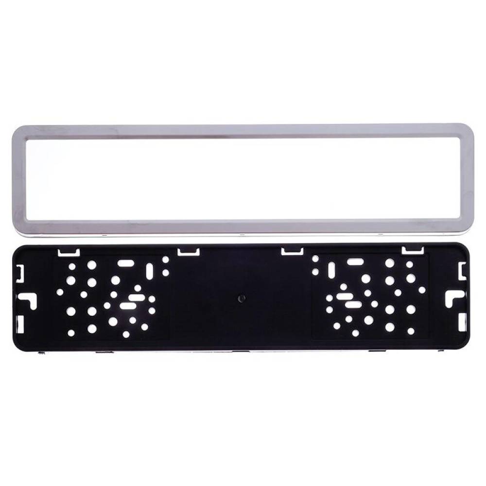 Suport numar cu rama metalica inox, 58475 Carmotion 