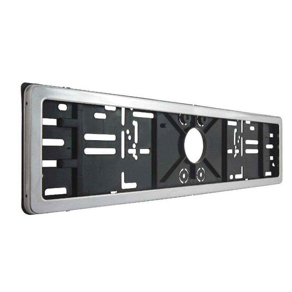 Suport numar cu rama metalica inox, 58475 Carmotion 