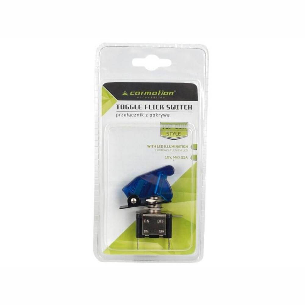 Intrerupator on/off flick 12V, 20A, Led, albastru, Top Gun, 58095 Carmotion Intrerupator on/off flick 12V, 20A, Led, albastru, Top Gun, 58095 Carmotion