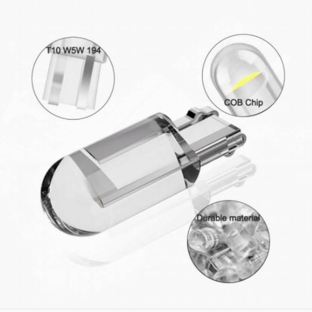 Set 2 becuri T10, LED, 12V, WY5W, galben, Canbus 58272 Vision