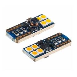 Set 2 becuri T10, LED, 12-24V, galben, Wy5W, canbus, 58270 Vision