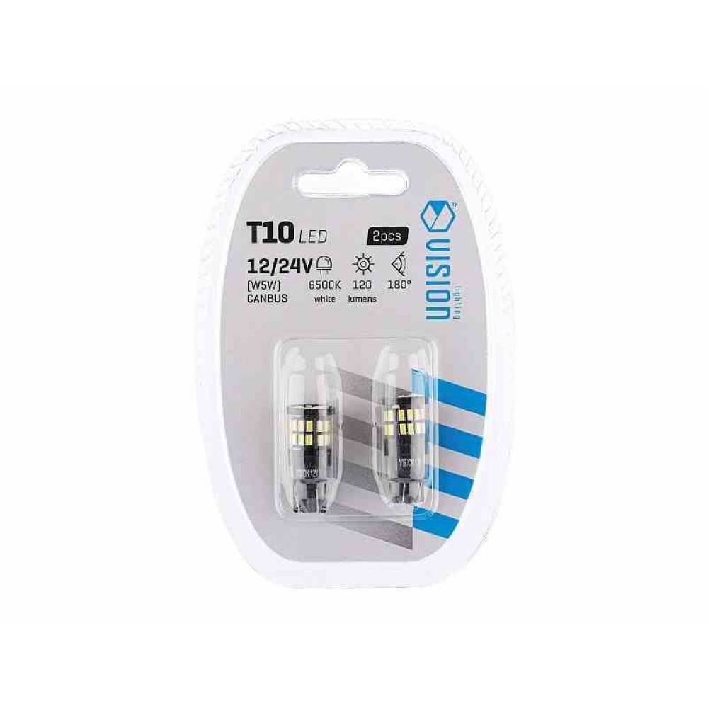 Set 2 becuri T10, 36 LED-uri tip SMD 4014, 12-24V W5W, CANBus 58267 Vision