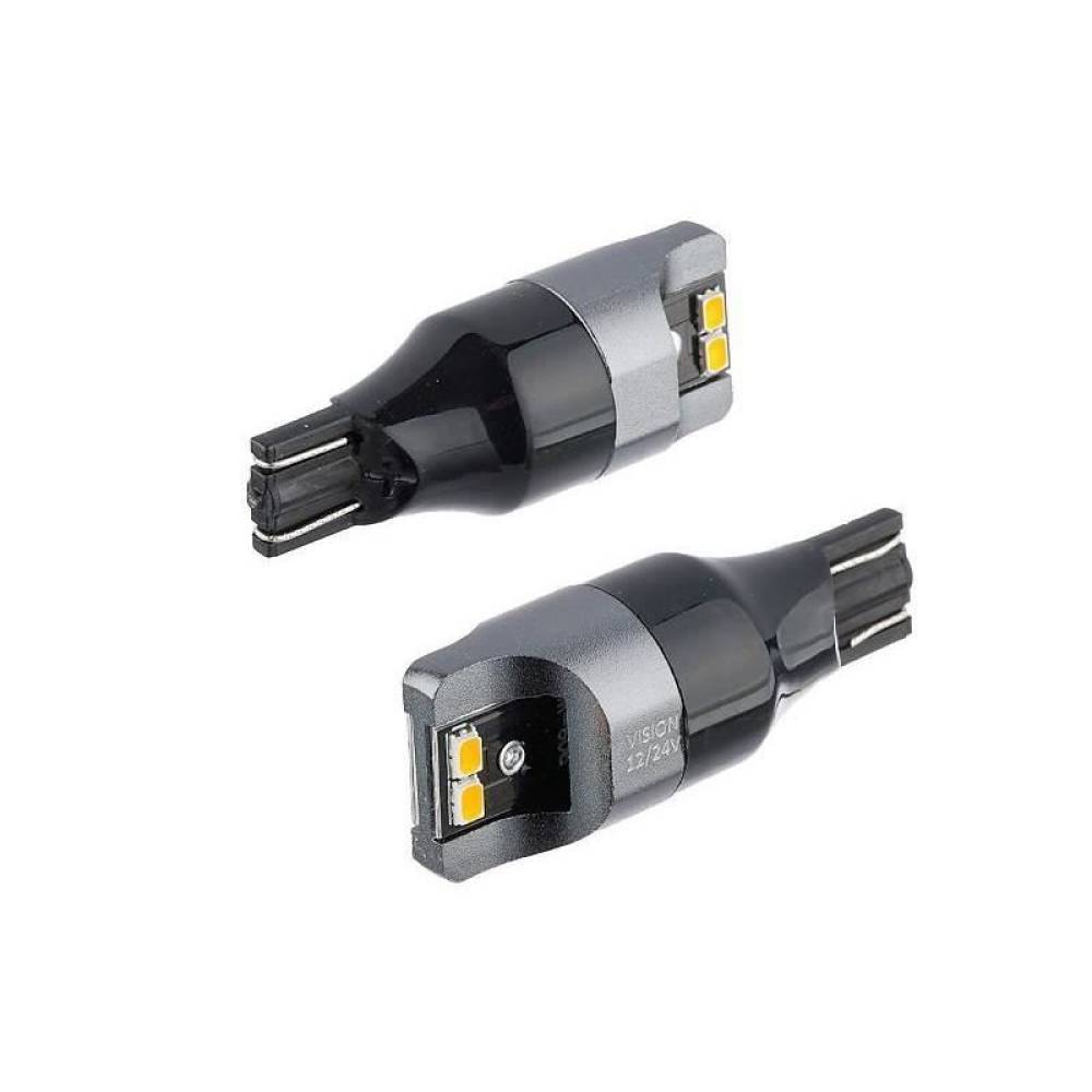 Set 2 becuri T15, 4 LED-uri SMD 3020, 12-24V, Wy16W, galben, CANBus, 58304 Vision Set 2 becuri T15, 4 LED-uri SMD 3020, 12-24V, Wy16W, galben, CANBus, 58304 Vision