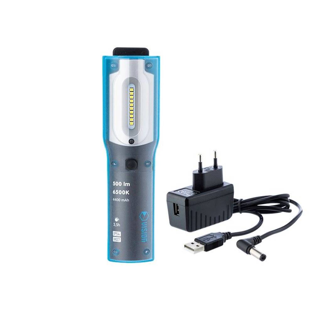 Lanterna lucru LED reincarcabila  USB si 220V, 500lm, 4400mAh, IK07, Vision 63301 Carmotion
