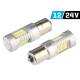Set 2 becuri stop frana 52 LED-uri, 12-24V, P21/5W, BAY15d, CanBus cu lupa 58945 Vision
