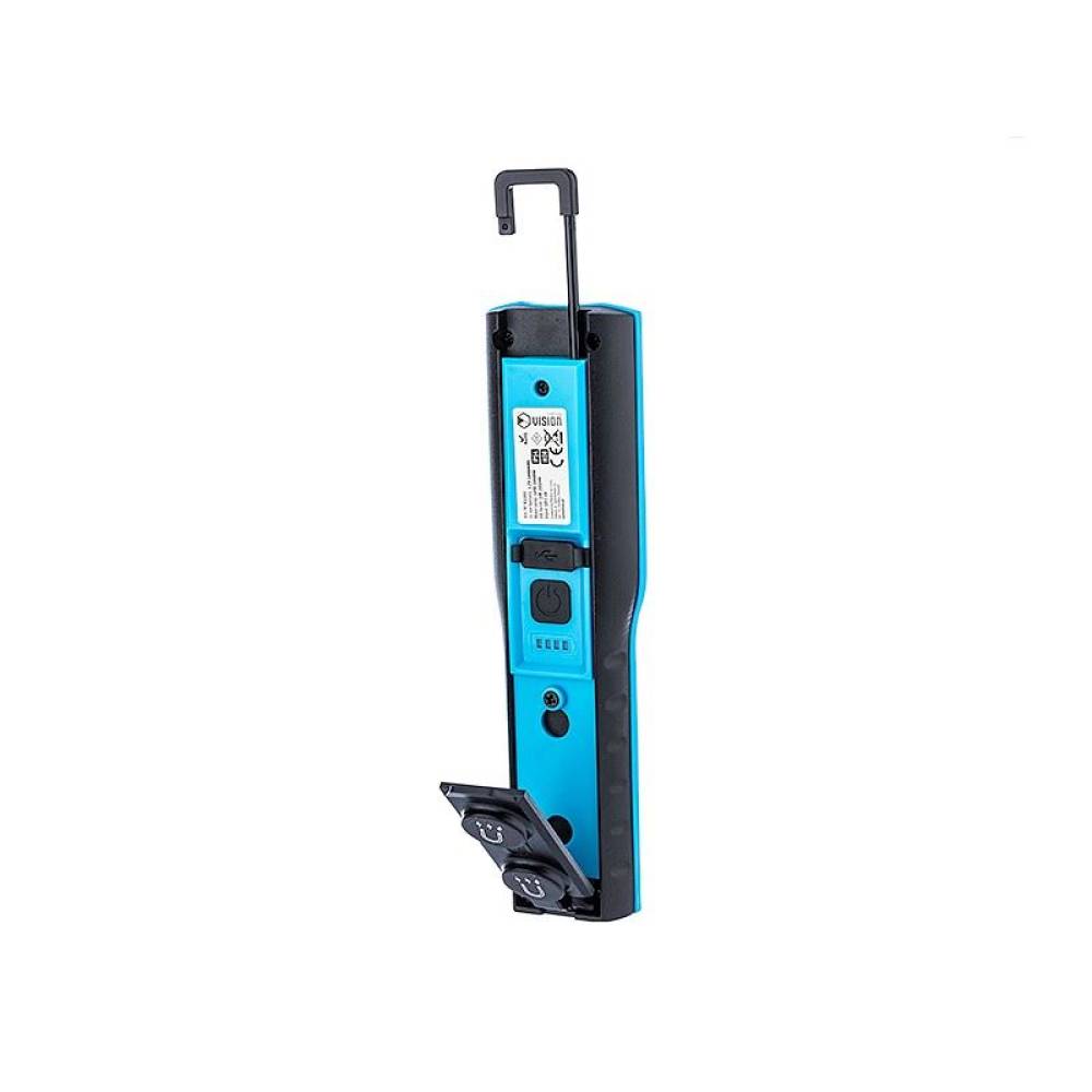 Lanterna lucru LED si UV, reincarcabila USB sau 220V, 5000mAh, 250/ 500/ 1000 lum + 220 lumeni, Vision 63302 Carmotion