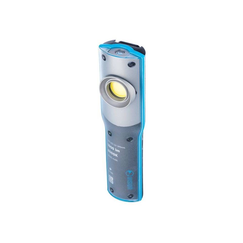 Lanterna lucru LED si UV, reincarcabila USB sau 220V, 5000mAh, 250/ 500/ 1000 lum + 220 lumeni, Vision 63302 Carmotion