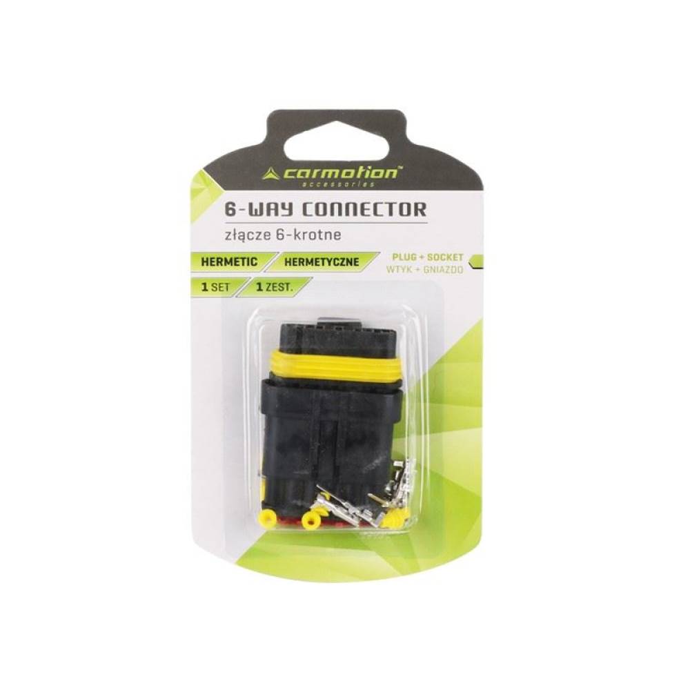 Set mufa conector cu 6 pini mama + tata, Superseal, Carmotion 86291