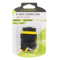 Set mufa conector cu 6 pini mama + tata, Superseal, Carmotion 86291