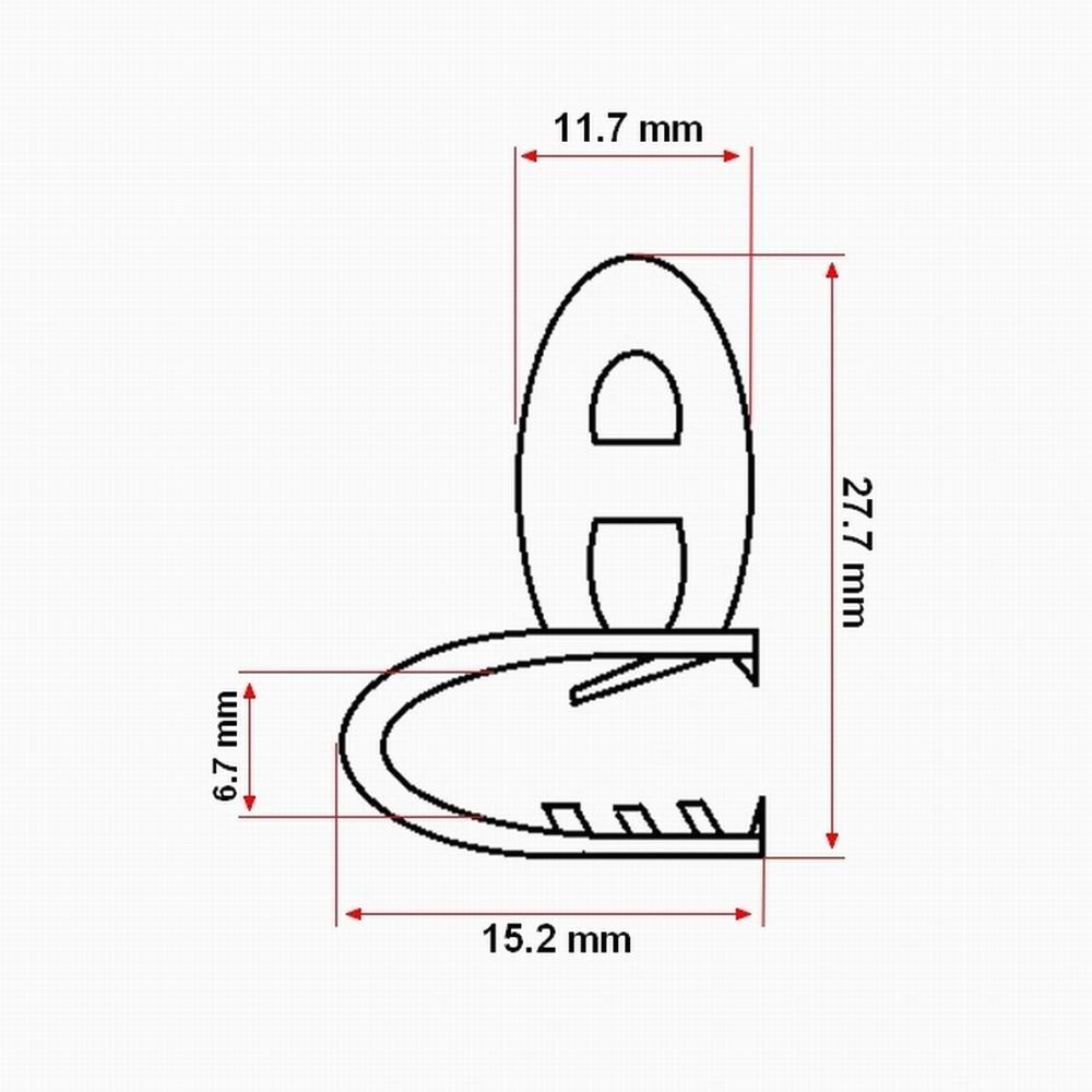 Cheder universal cu interior 6.7mm, lat 2.8cm, rola 4m, lamele otel, cheder tip Case IH, New Holland CG99