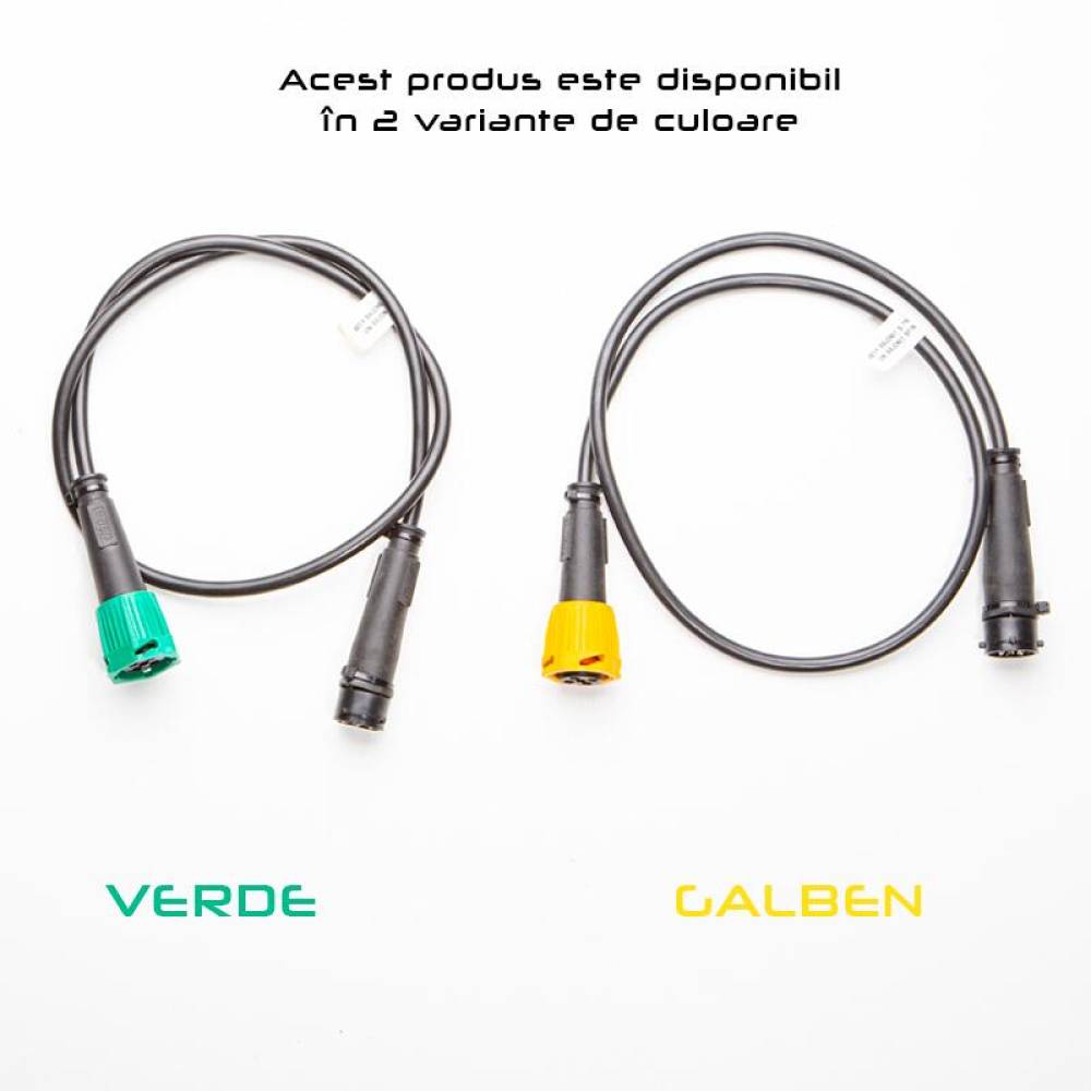 Cablu conector lampi cu mufe cu 5pini, 1 fisa + 1 priza, 0.85m,Fristom WTY Bajonet 5pin M085 GN  