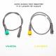 Cablu conector lampi cu mufe cu 5pini, 1 fisa + 1 priza, 0.85m,Fristom WTY Bajonet 5pin M085 GN  