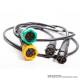 Cablu conector lampi cu mufe cu 5pini, 1 fisa + 1 priza, 0.85m,Fristom WTY Bajonet 5pin M085 GN  