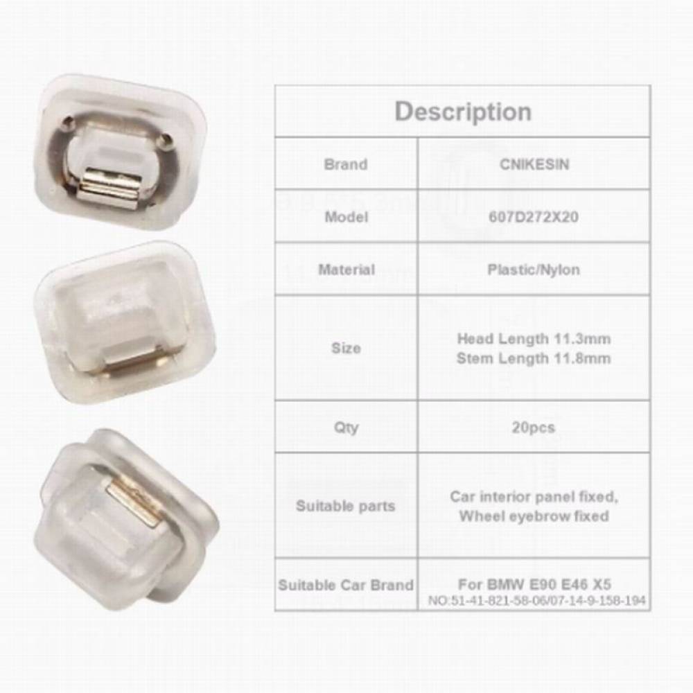 Clipsuri cu insertie metalica Bmw, set 20buc \Art  D272