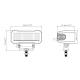 Proiector 118x76 faza lunga, 2 LED-uri, 12-24V, 24W, 1750lm L3420 TruckLed
