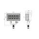 Proiector lucru 88x48, 10 LED-uri, 12-24V, 15W, 2800lm, flood L0167 TruckLed 