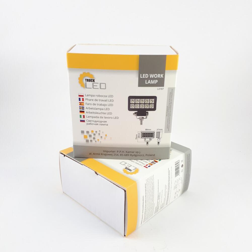 Proiector lucru 88x48, 10 LED-uri, 12-24V, 15W, 2800lm, flood L0167 TruckLed 