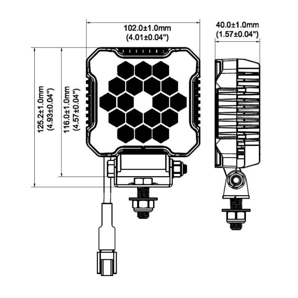 Proiector lucru 102x102, cu Led, 12-24V, 26W, 2800lm cu mufa DT L0173 TruckLed Proiector lucru 102x102, cu Led, 12-24V, 26W, 2800lm cu mufa DT L0173 TruckLed