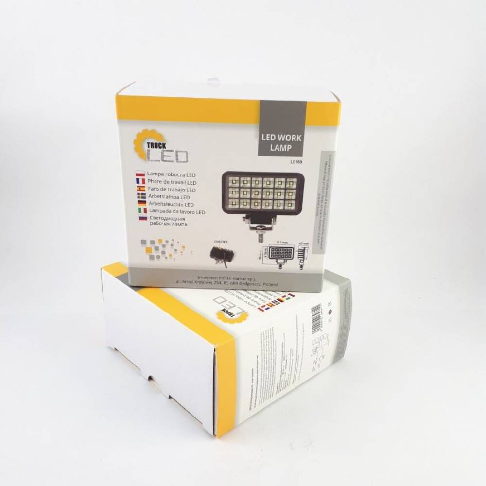 Proiector lucru 111x88x40mm LED, 12-24V, 26W, 2008lm, cu intrerupator L0169 TruckLed 