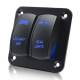 Panou 2 intrerupatoare, 12-24V, Led albastru, Light bar, Revese \Art SPA02-1