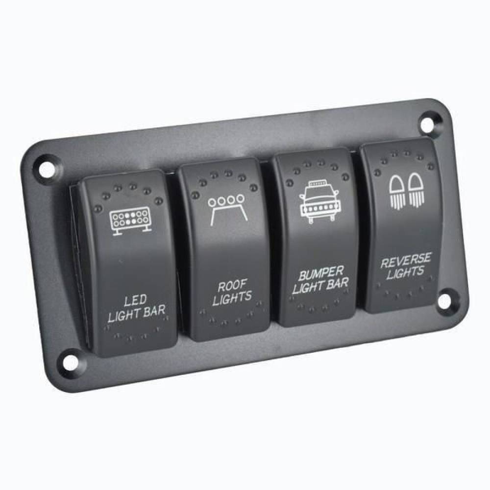 Panou 4 intrerupatoare,12-24V, Led Light Bar, Roof, Bumper, Reverse \Art SPA04