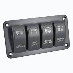 Panou 4 intrerupatoare,12-24V, Led Light Bar, Roof, Bumper, Reverse \Art SPA04
