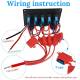Panou 5 intrerupatoare cu priza 12v, 2x Usb si voltmetru, 12-24v,15x11cm SPA37