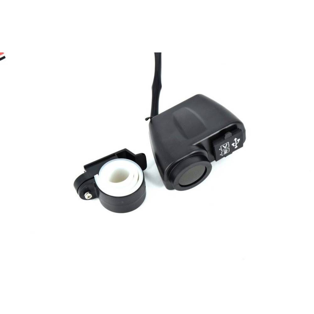 Priza cu 2 USB-uri cu termometru si voltmetru \Art MC036