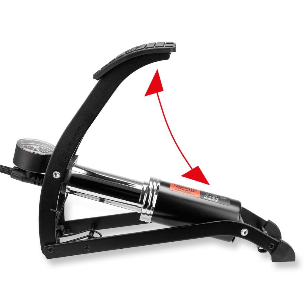 Pompa aer picior 1 cilindru cu husa Pedal Power PRO Heyner 215.010 Black Edition Pompa aer picior 1 cilindru cu husa Pedal Power PRO Heyner 215.010 Black Edition